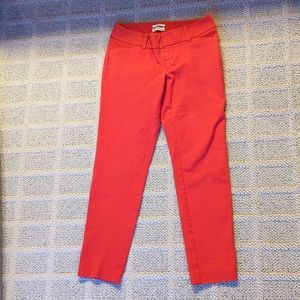 Women's Skinny Pants, Red Pants, Red Ankle Length Skinny Pants, size 2 by Merona